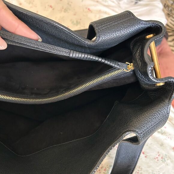 The Row Duplex Bag Black Pebble Leather EUC - Picture 7 of 15